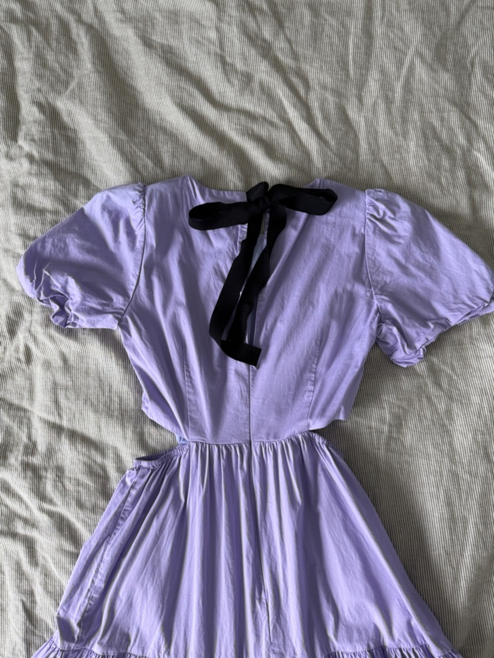 Peter Som Collective Lilac Tiered Midi Dress with Cutout Waist - Picture 4 of 6
